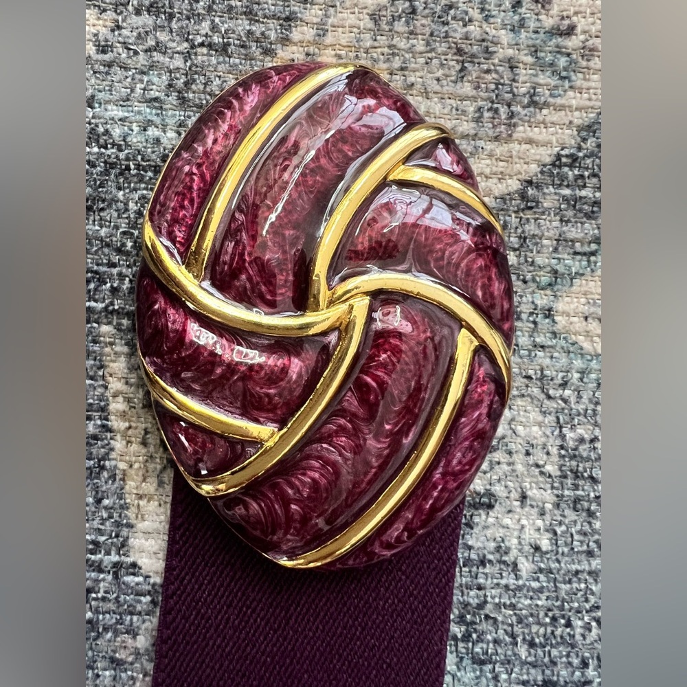 Purple Day-Lor Elastic Statement Belt - Picture 6 of 6